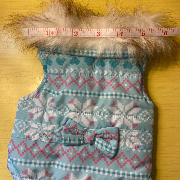 Dog coat with faux fur collar - Picture 5 of 14